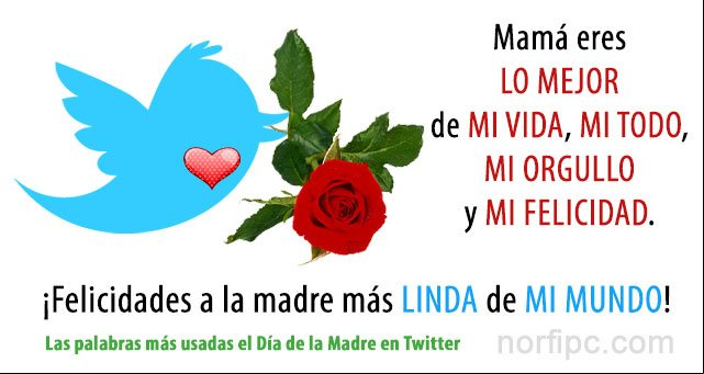 Felicitando a Mamá con 140 caracteres en Twitter y Facebook