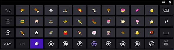 Modo Emoji del Teclado táctil Modo Emoji del Teclado táctil