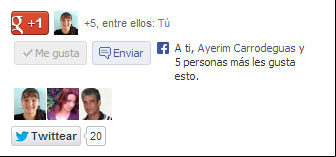Botones para compartir un sitio en las redes sociales Botones para compartir un sitio en las redes sociales