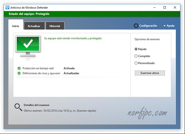 de Windows Defender actualizado de Windows Defender actualizado