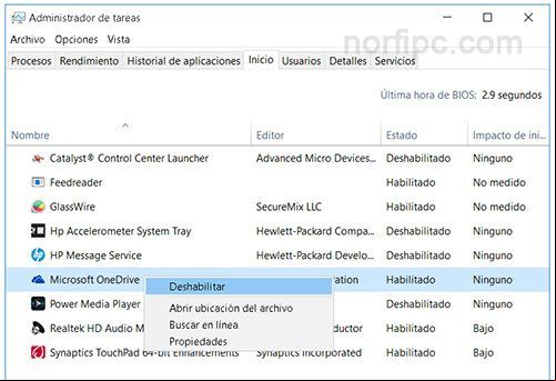 Deshabilitar aplicaciones que inician con Windows 10 y consumen internet Deshabilitar aplicaciones que inician con Windows 10 y consumen internet