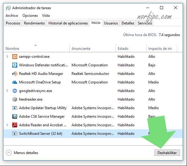 Deshabilitar temporalmente programas en el inicio de Windows Deshabilitar temporalmente programas en el inicio de Windows