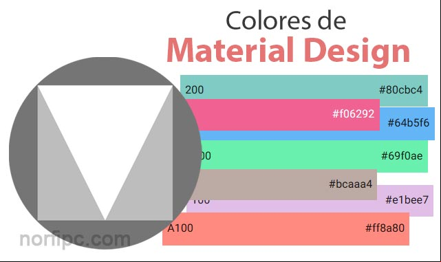 Todos los colores de Material Design con sus valores Hex Todos los colores de Material Design con sus valores Hex