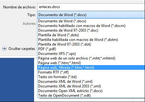 Guardar un documento de Word como una pagina web en HTM Guardar un documento de Word como una pagina web en HTM