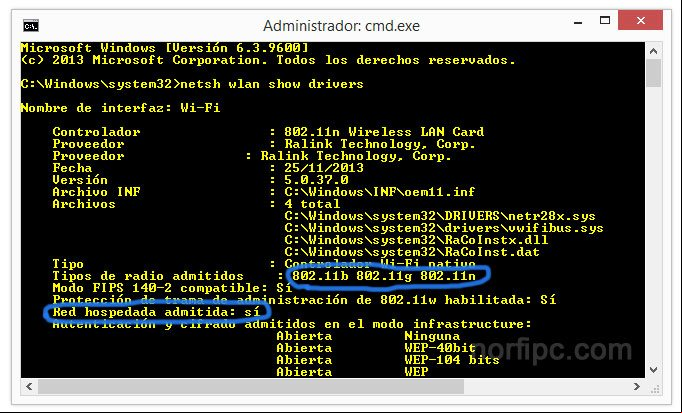 Comprobar caracteristicas del adaptador de red con el comando NETSH Comprobar caracteristicas del adaptador de red con el comando NETSH