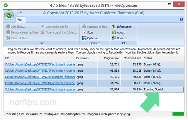 Optimizar imágenes para la web con FileOptimizer usando Guetzli Optimizar imágenes para la web con FileOptimizer usando Guetzli
