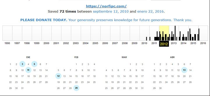 Copias de páginas del sitio web NorfiPC guardadas en el servicio de Wayback Machine en Internet Archive Copias de páginas del sitio web NorfiPC guardadas en el servicio de Wayback Machine en Internet Archive
