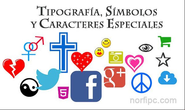 Uso de los símbolos, signos, iconos y caracteres especiales en las páginas web y en documentos Uso de los símbolos, signos, iconos y caracteres especiales en las páginas web y en documentos