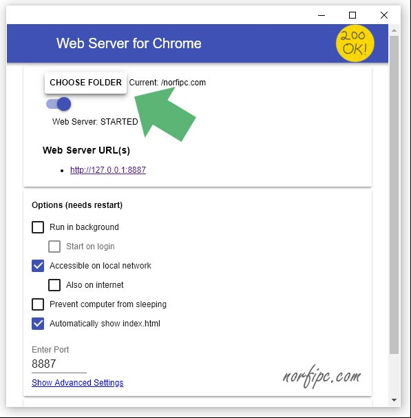 Web Server for Chrome Web Server for Chrome
