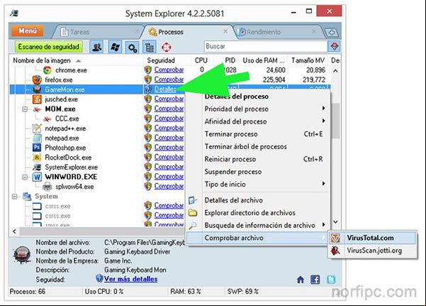 Identificar y detener procesos desconocidos en Windows con System Explorer Identificar y detener procesos desconocidos en Windows con System Explorer