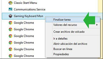 Detener un proceso en el de tareas de Windows 8 Detener un proceso en el de tareas de Windows 8