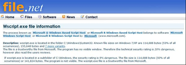 Resultado de la búsqueda del proceso wscript.exe en la base de datos de File.net Resultado de la búsqueda del proceso wscript.exe en la base de datos de File.net