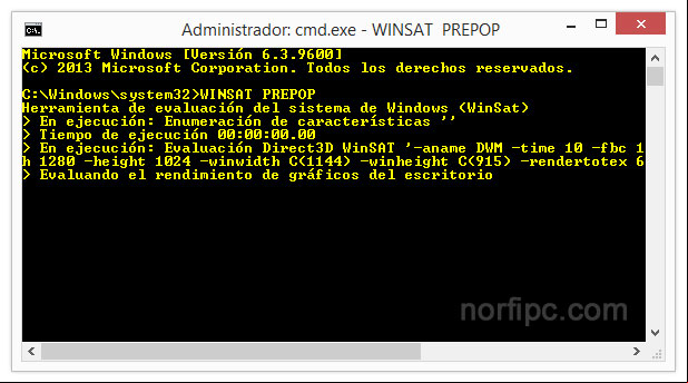 Iniciar el test con la Herramienta de evaluación del sistema de Windows Iniciar el test con la Herramienta de evaluación del sistema de Windows