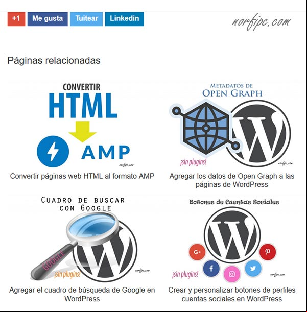 Mostrar cuatro miniaturas en las páginas relacionadas, modificando el código Mostrar cuatro miniaturas en las páginas relacionadas, modificando el código