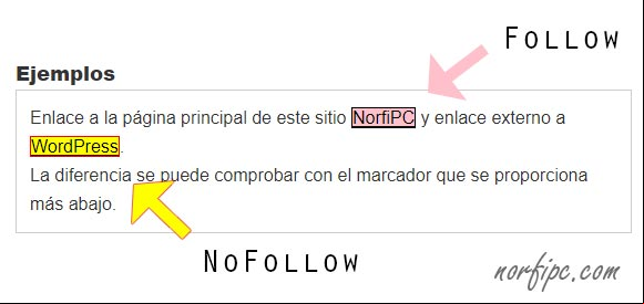 Resultado al comprobar enlaces Follow (normales) y NoFollow Resultado al comprobar enlaces Follow (normales) y NoFollow